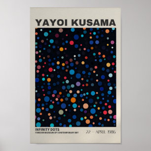 Yayoi Kusama Inspired Abstrakt Art Skriv ut Poster