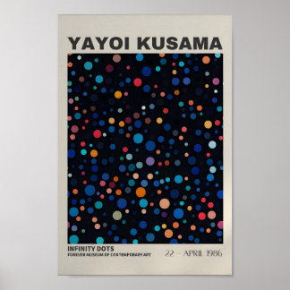 Yayoi Kusama Inspired Abstrakt Art Skriv ut Poster