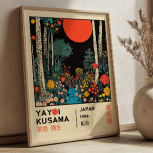 Yayoi Kusama Japansk Landskap RETRO Utställning Poster