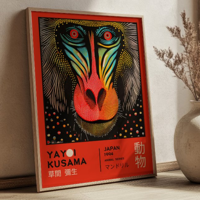 Yayoi Kusama Mandrill Japansk Konstutställning Poster (Skapare uppladdad)