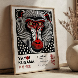 Yayoi Kusama Mandrill Retro Utställning Poster