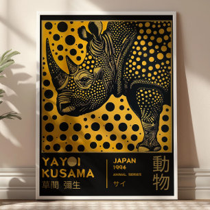 Yayoi Kusama Maximalist Noshörning Japansk Utställ Poster