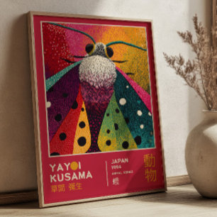 Yayoi Kusama Moth Insekt Japansk Konstutställning Poster
