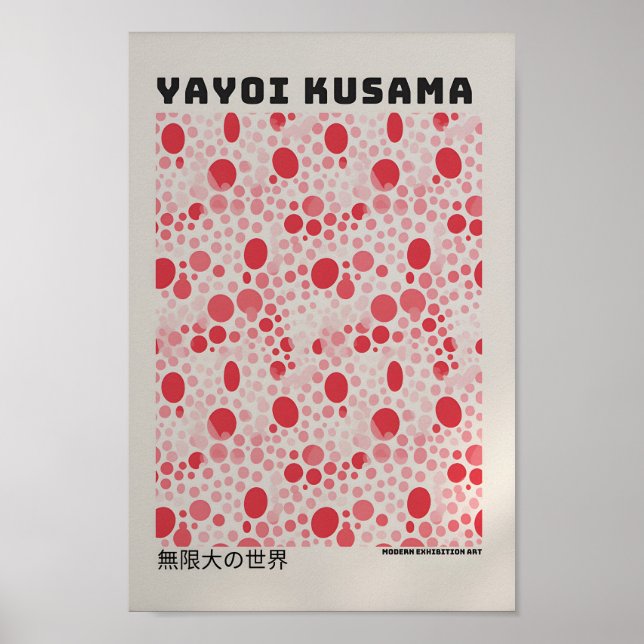 Yayoi Kusama Poster - Abstrakt Yayoi Kusama Skriv  (Framsidan)