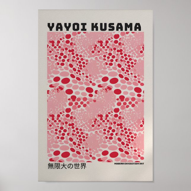 Yayoi Kusama Poster - Abstrakt Yayoi Kusama Skriv  (Framsidan)