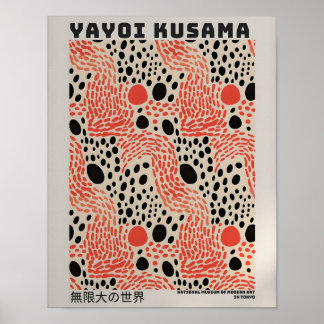 Yayoi Kusama Poster - Abstrakt Yayoi Kusama Skriv