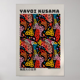 Yayoi Kusama Poster - Abstrakt Yayoi Kusama Skriv 