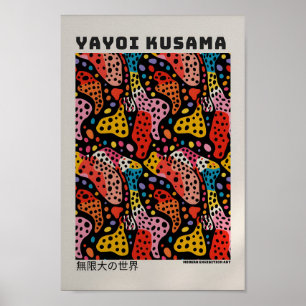 Yayoi Kusama Poster - Abstrakt Yayoi Kusama Skriv