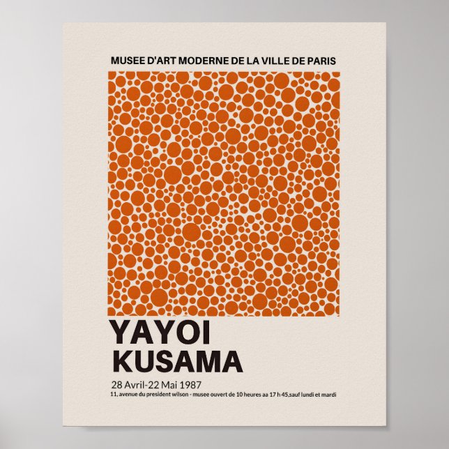 Yayoi Kusama Poster, Yayoi Kusama Print, Yayoi Poster (Framsidan)