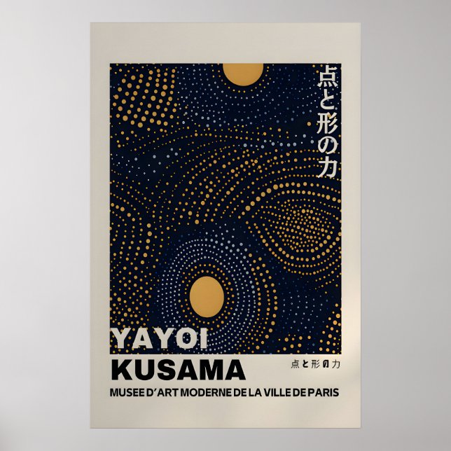 Yayoi Kusama Print - Abstrakt Yayoi Kusama Affisch (Framsidan)
