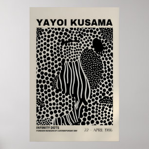Yayoi Kusama Print - Abstrakt Yayoi Kusama Affisch