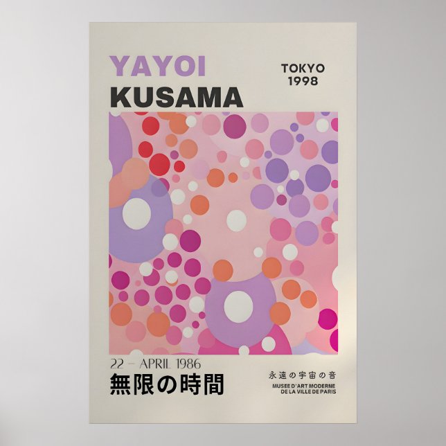 Yayoi Kusama Print - Abstrakt Yayoi Kusama Affisch (Framsidan)