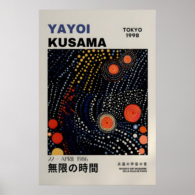 Yayoi Kusama Print - Abstrakt Yayoi Kusama Affisch (Framsidan)