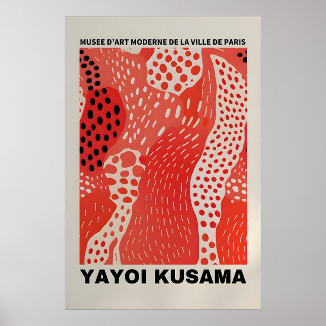 Yayoi Kusama Print - Abstrakt Yayoi Kusama Affisch (Framsidan)