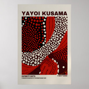 Yayoi Kusama Print - Abstrakt Yayoi Kusama Affisch