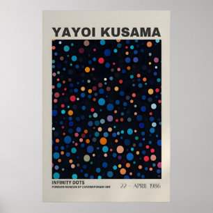 Yayoi Kusama Print - Abstrakt Yayoi Kusama Affisch