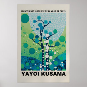 Yayoi Kusama Print - Abstrakt Yayoi Kusama Affisch