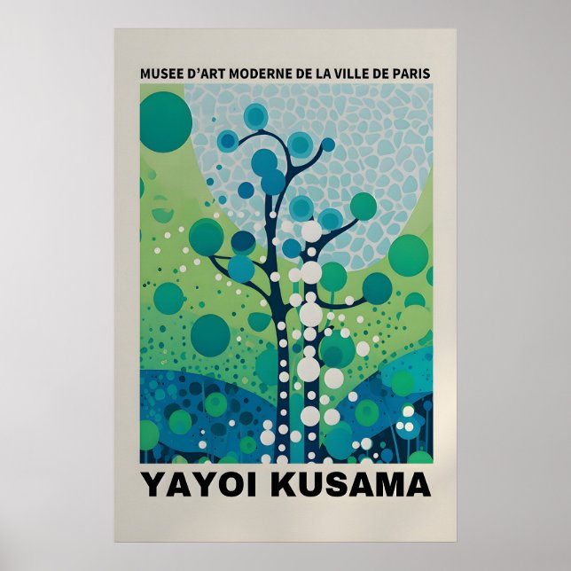 Yayoi Kusama Print - Abstrakt Yayoi Kusama Affisch (Framsidan)