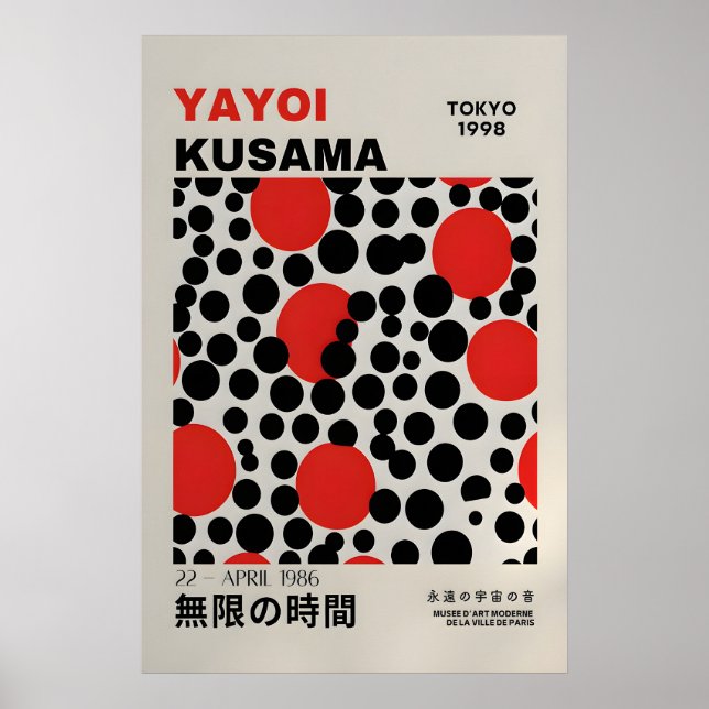 Yayoi Kusama Print - Abstrakt Yayoi Kusama Affisch (Framsidan)