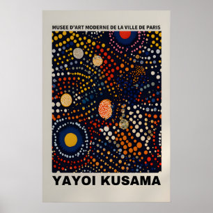 Yayoi Kusama Print - Abstrakt Yayoi Kusama Affisch