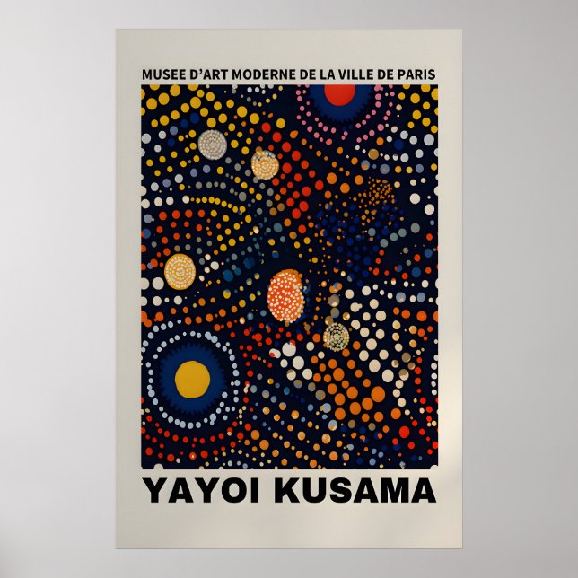 Yayoi Kusama Print - Abstrakt Yayoi Kusama Affisch (Framsidan)