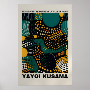 Yayoi Kusama Print - Abstrakt Yayoi Kusama Affisch