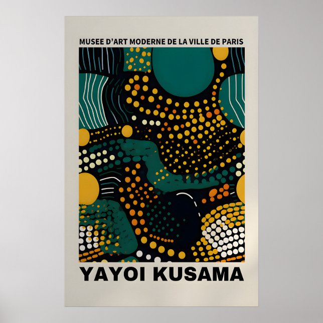 Yayoi Kusama Print - Abstrakt Yayoi Kusama Affisch (Framsidan)