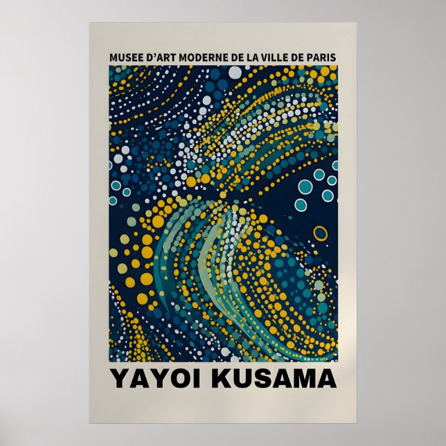 Yayoi Kusama Print - Abstrakt Yayoi Kusama Affisch (Framsidan)