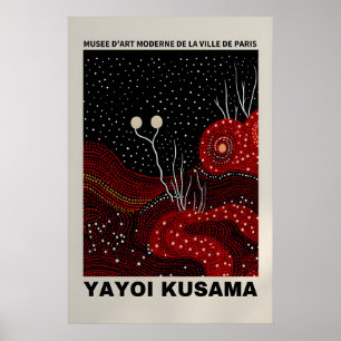 Yayoi Kusama Print - Abstrakt Yayoi Kusama Affisch