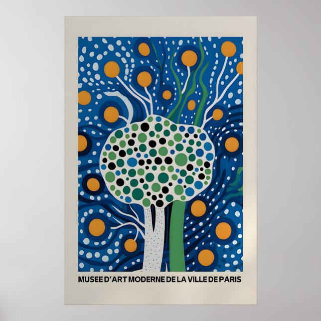 Yayoi Kusama Print - Abstrakt Yayoi Kusama Affisch (Framsidan)
