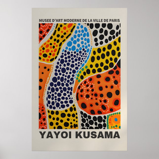 Yayoi Kusama Print - Abstrakt Yayoi Kusama Affisch (Framsidan)