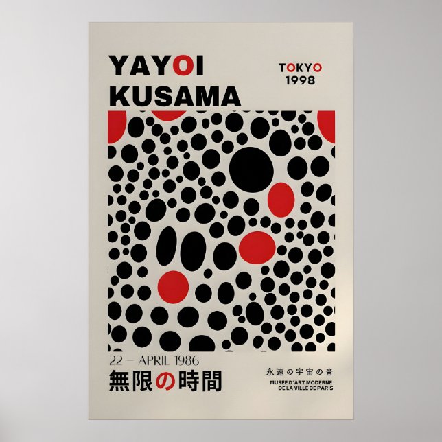 Yayoi Kusama Print - Abstrakt Yayoi Kusama Affisch (Framsidan)