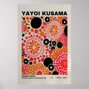 Yayoi Kusama Print - Abstrakt Yayoi Kusama Affisch