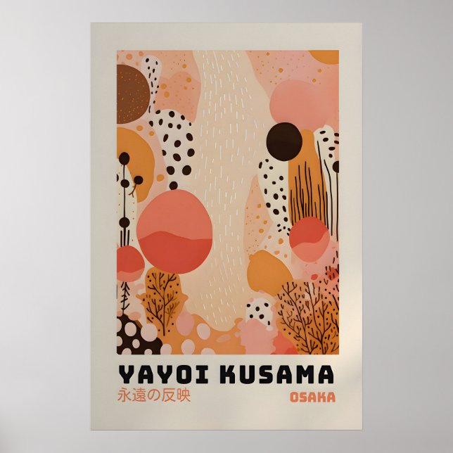 Yayoi Kusama Print - Japansk Väggkonst - Hemvägg (Framsidan)