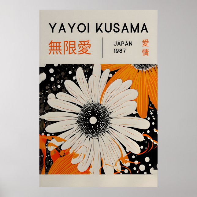 Yayoi Kusama Print - Japansk Väggkonst - Hemvägg (Framsidan)