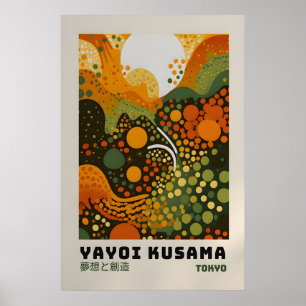 Yayoi Kusama Print - Japansk Väggkonst - Hemvägg