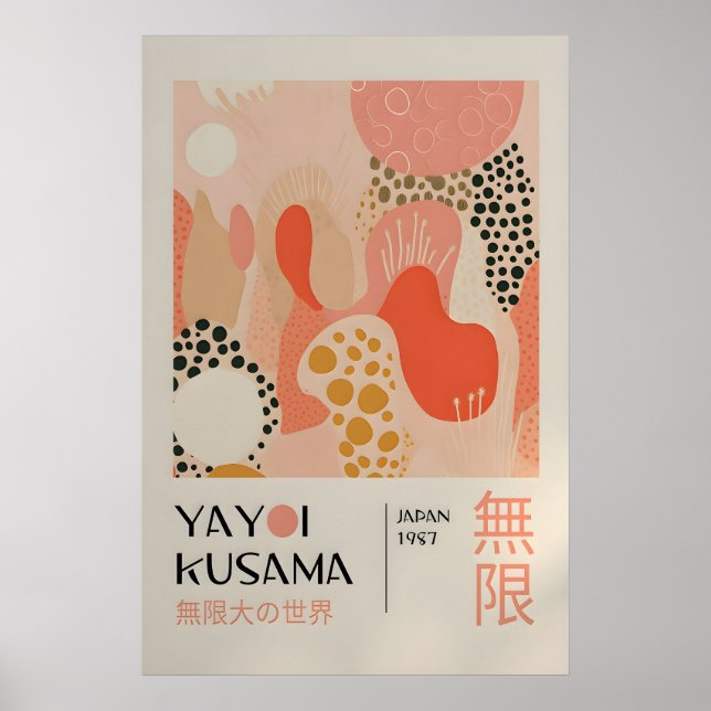 Yayoi Kusama Print - Japansk Väggkonst - Hemvägg (Framsidan)