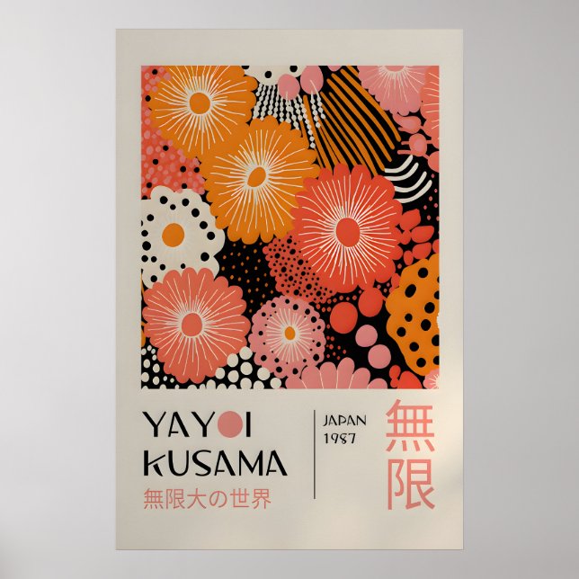 Yayoi Kusama Print - Japansk Väggkonst - Hemvägg (Framsidan)