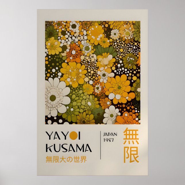 Yayoi Kusama Print - Japansk Väggkonst - Hemvägg (Framsidan)