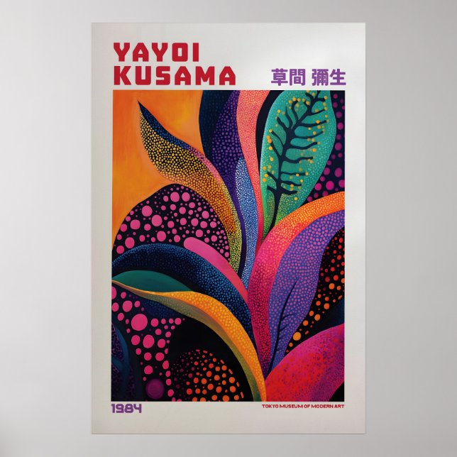 Yayoi Kusama Print, Modern Art Print, Maximalist Poster (Framsidan)