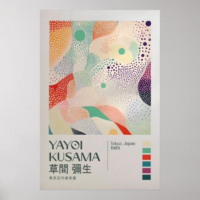 Yayoi Kusama Tryck, Modern Konsttryck, Vardagsrum Poster (Framsidan)
