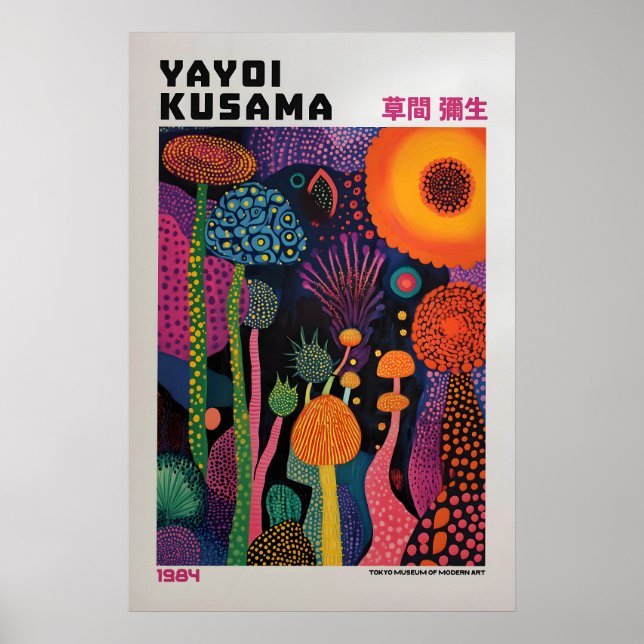 Yayoi Kusama Tryck, Modern Konsttryck, Vardagsrum Poster (Framsidan)