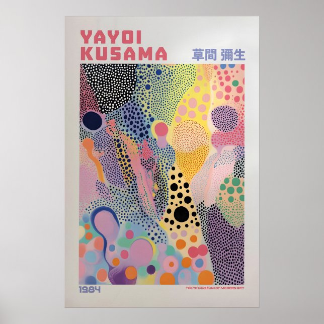 Yayoi Kusama Tryck, Modern Konsttryck, Vardagsrum Poster (Framsidan)