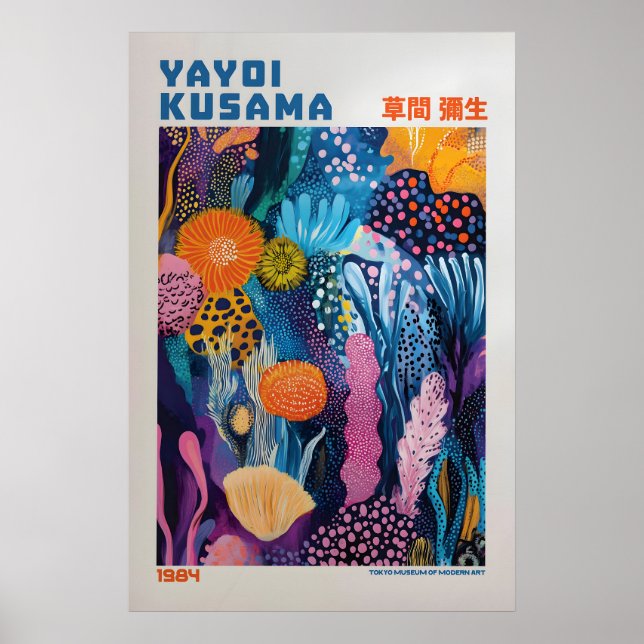 Yayoi Kusama Tryck, Modern Konsttryck, Vardagsrum Poster (Framsidan)