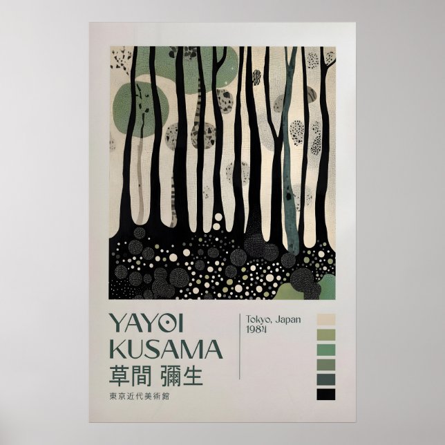 Yayoi Kusama Tryck, Modern Konsttryck, Vardagsrum Poster (Framsidan)