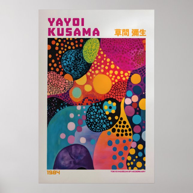 Yayoi Kusama Tryck, Modern Konsttryck, Yayoi Kusam Poster (Framsidan)