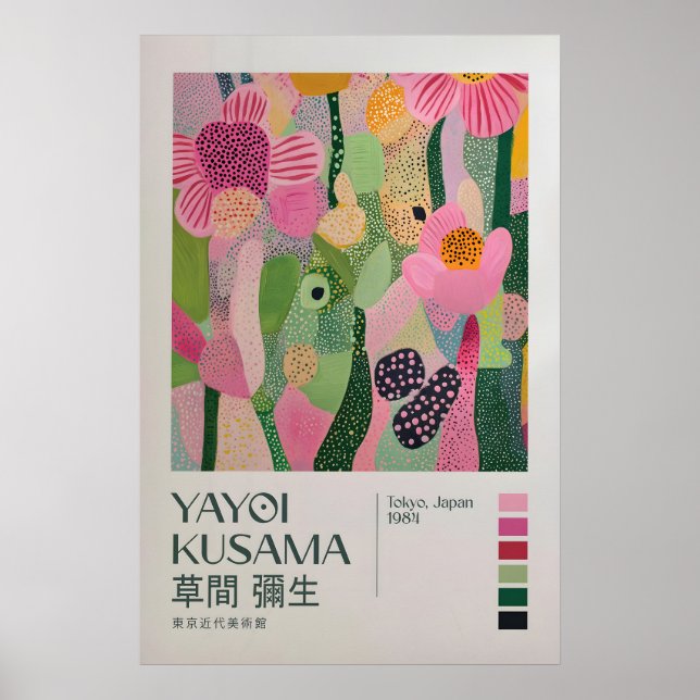 Yayoi Kusama Tryck, Modern Konsttryck, Yayoi Kusam Poster (Framsidan)