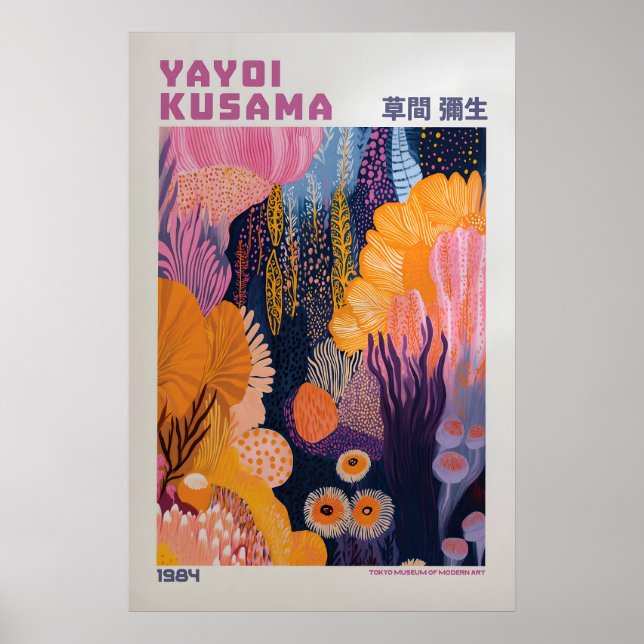 Yayoi Kusama Tryck, Modern Konsttryck, Yayoi Kusam Poster (Framsidan)