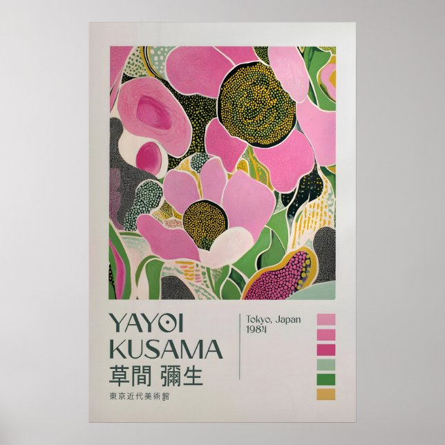 Yayoi Kusama Tryck, Modern Konsttryck, Yayoi Kusam Poster (Framsidan)