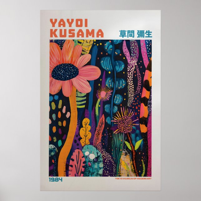 Yayoi Kusama Tryck, Modern Konsttryck, Yayoi Kusam Poster (Framsidan)